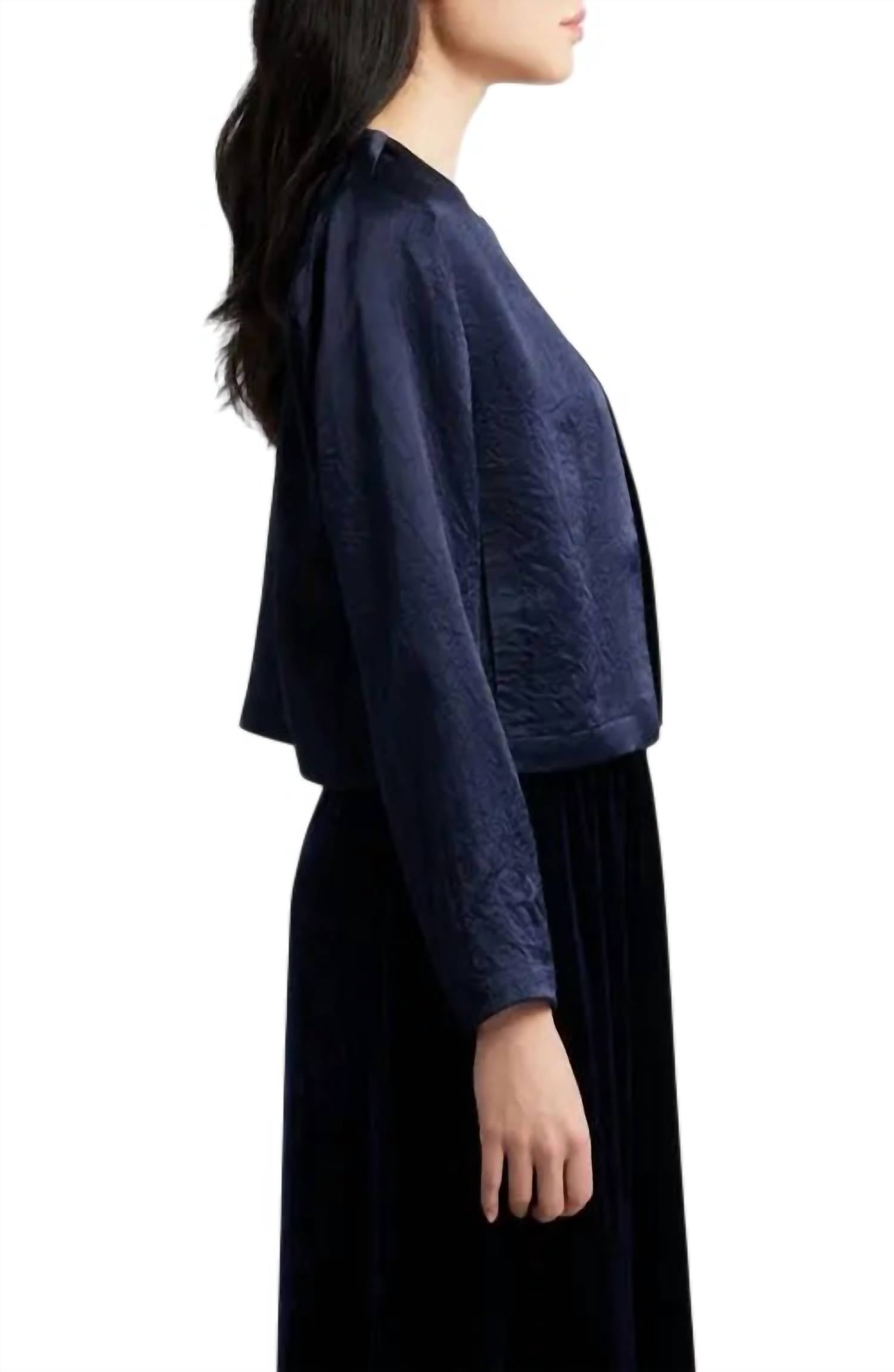 Eileen Fisher - Round Neck Cropped Jacket