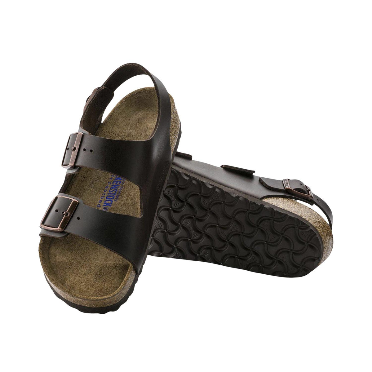 Birkenstock - Men's Milano Soft Footbed Smooth Leather Sandals