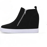 Athlefit - Women's Hidden Heel Platform Wedge Sneakers