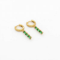 Au79 - Women's St Moritz Drop Stone Huggie Earrings