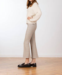 Avenue Montaigne Leo Flare Cut Pants in plaidure - women's pants - alternate view