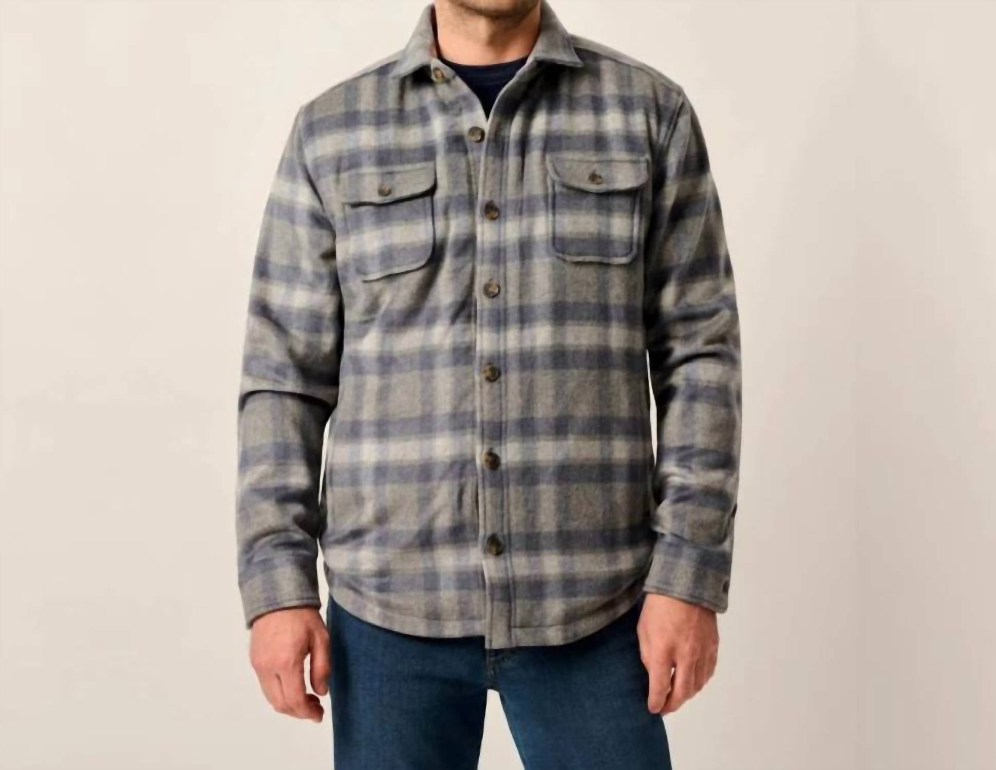 Johnnie-O - Hassler Cashmere Blend Sherpa-Lined Shacket