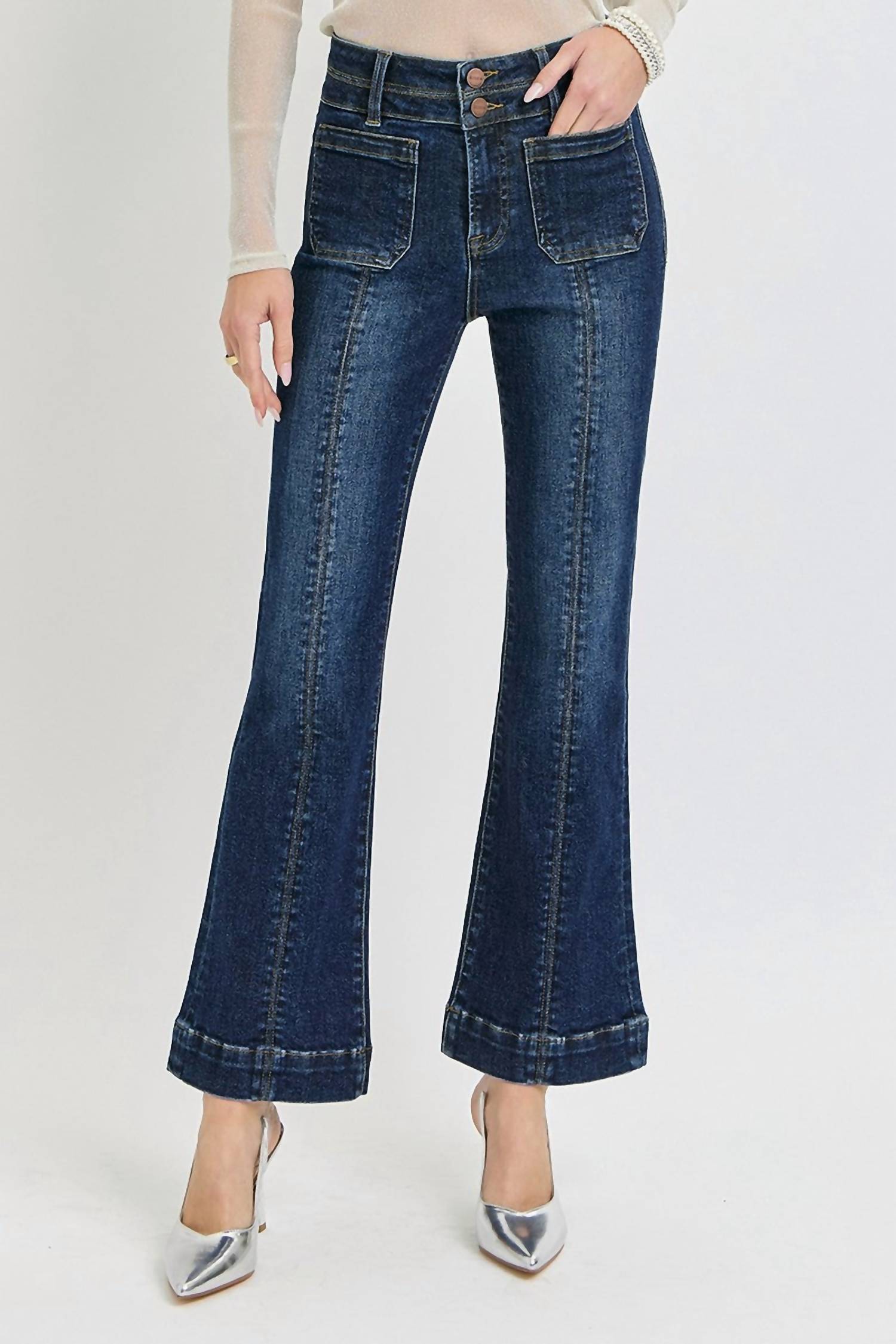 Risen - Double Waistband Bootcut Jeans