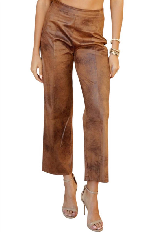 Venti6 - Rossana Stonewash Suede Pants