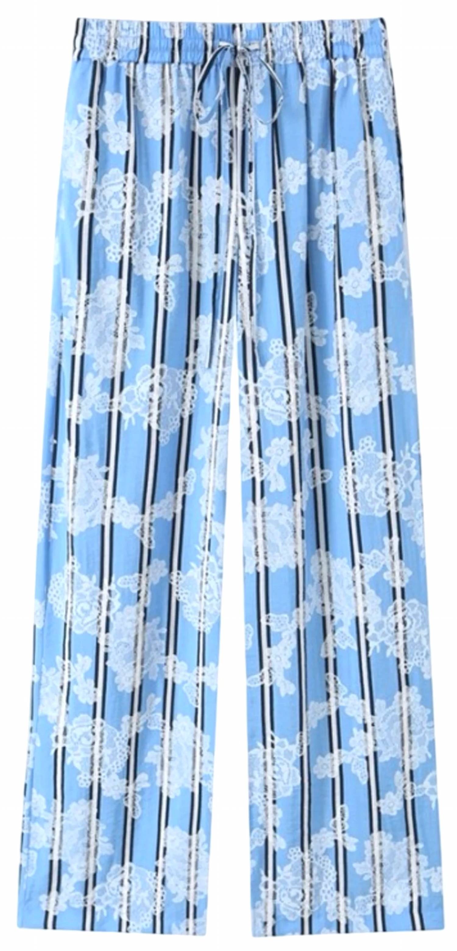 Sundayup - Women's Striped Wide Leg Pant