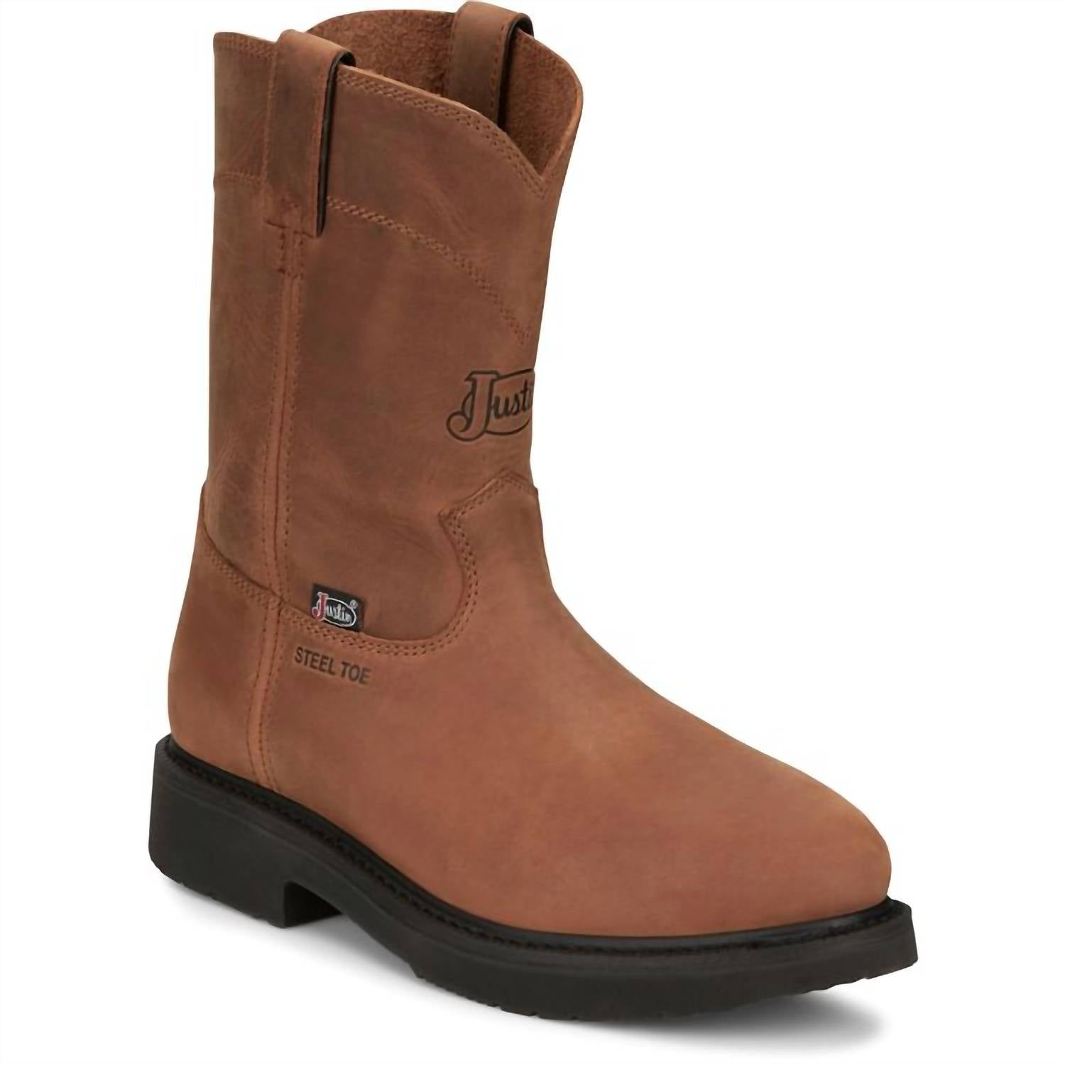 Justin - Men's Round-up Round Steel Toe Work Boot