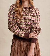 Listicle - Western Jacquard Knit Sweater