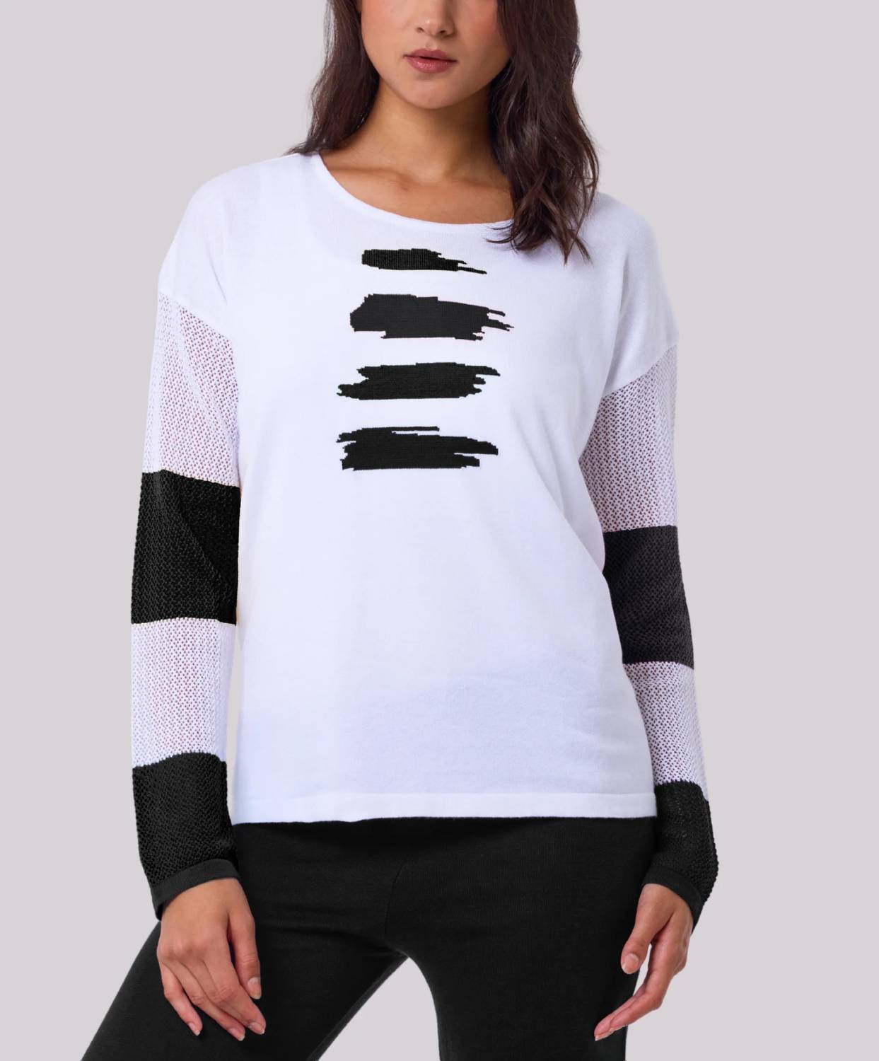 Angel Apparel - Crochet Long Sleeves Top