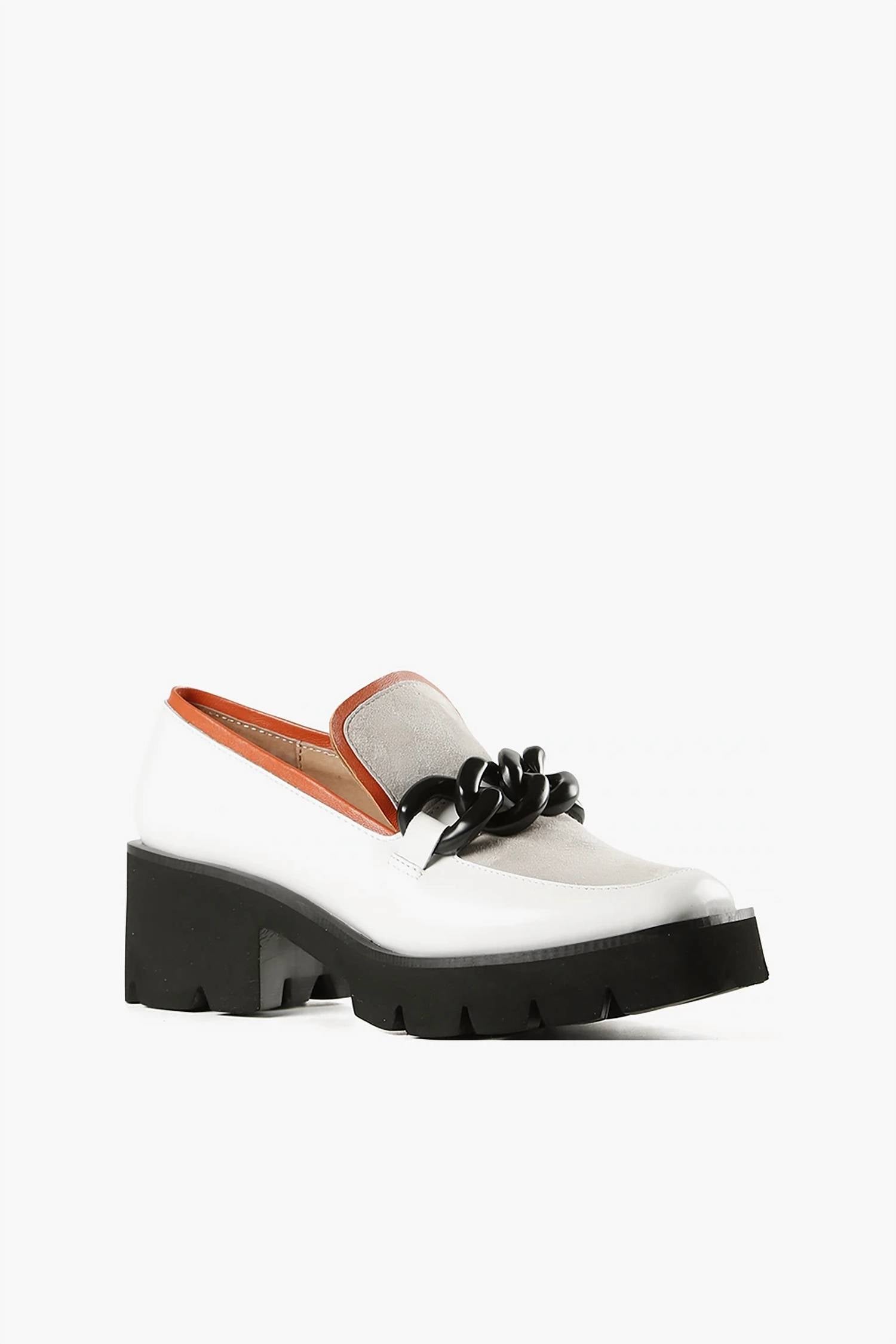 All Black - CHUNK LINKS LADY LUGG LOAFER