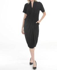 Joseph Ribkoff - Woven Twill Draped Cocoon Dress