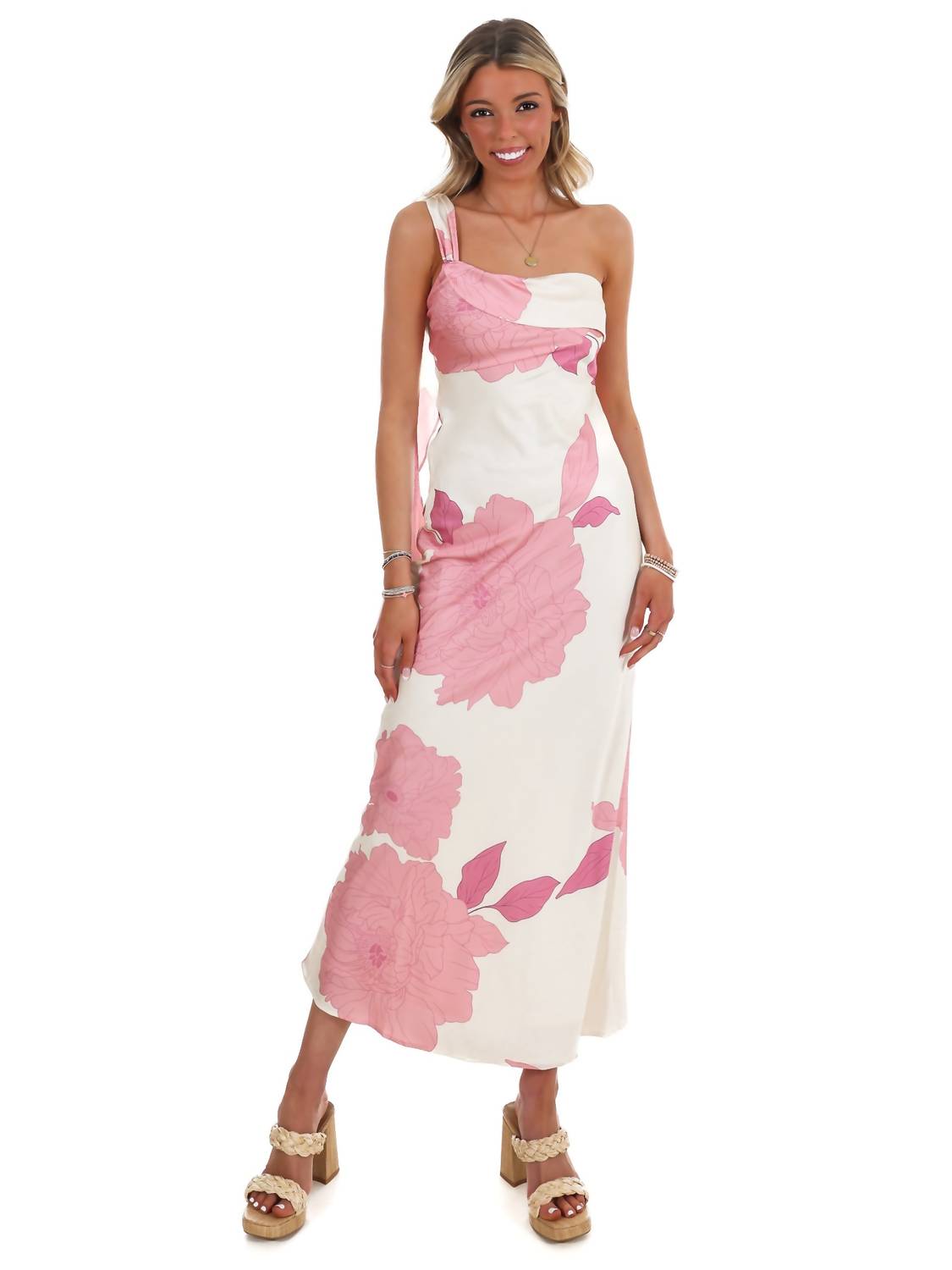 One & Only - One Shoulder Floral Maxi Dress
