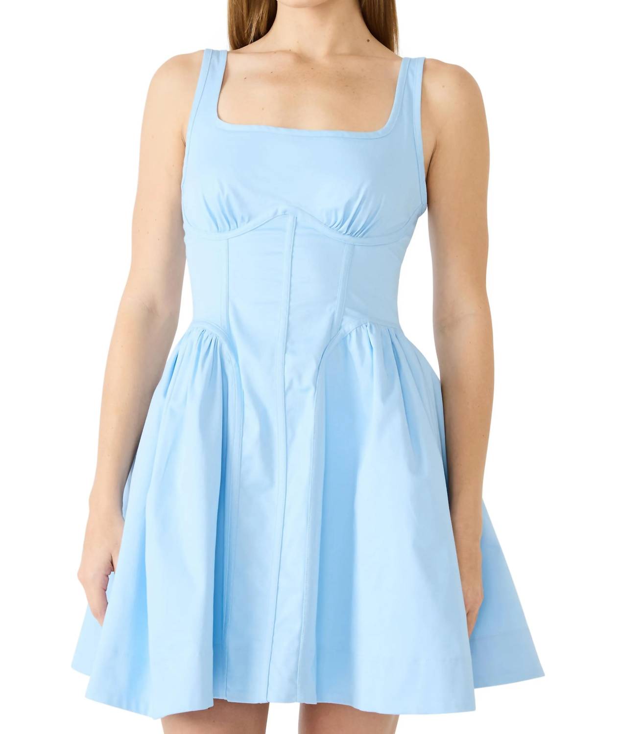 STEVE MADDEN Rania Mini Dress in azure blue - women's dress