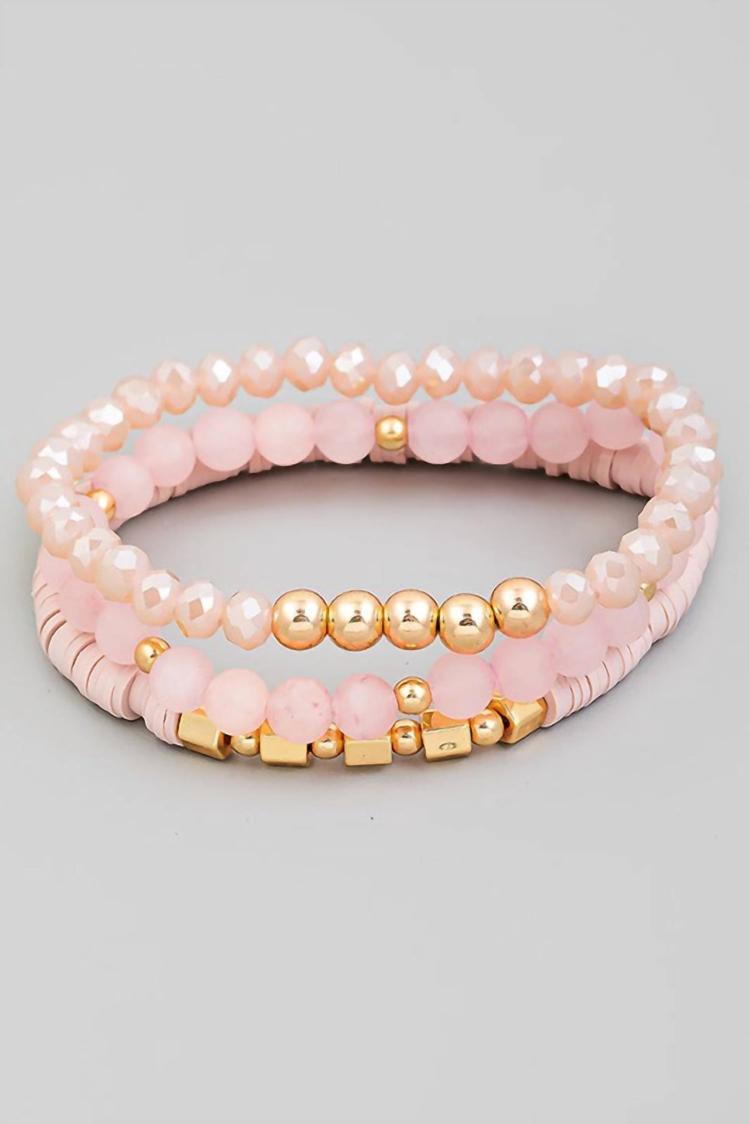 Fame Accessories - Women's Stack Beaded Bracelets