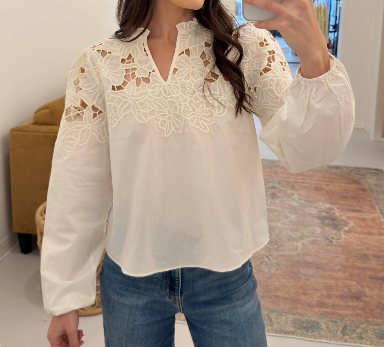Able - Katie Embroidered Floral Blouse