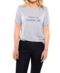 On This Day - "c'est La F*ckin Vie" Graphic Short Sleeve Knit Tee