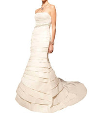 Casablanca - STRAPLESS LAYERED GOWN