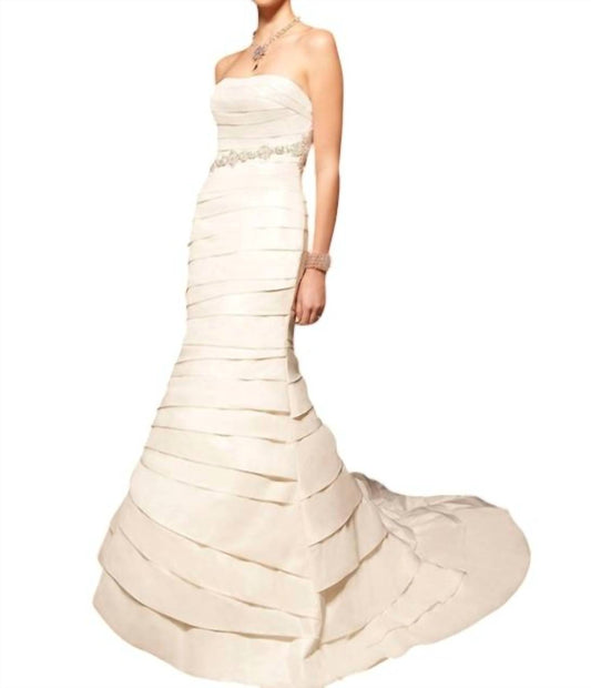 Casablanca - STRAPLESS LAYERED GOWN