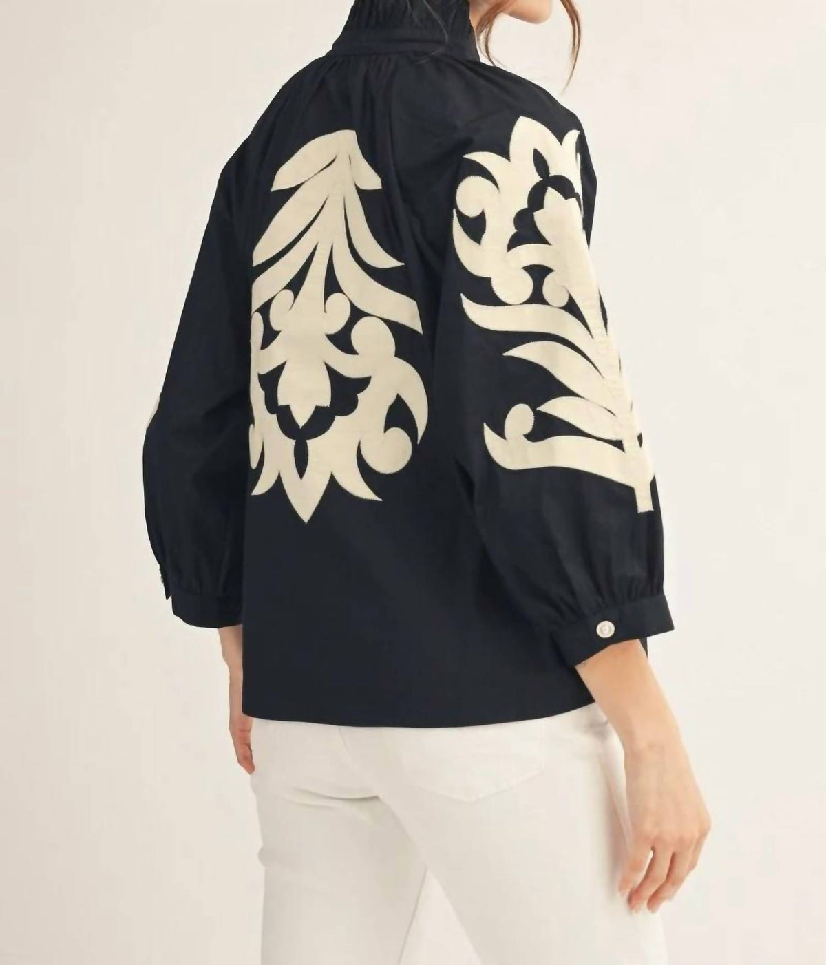 Jodifl - Baroque Applique Detail Top