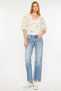 Kancan - Renee Mid Rise Straight Jeans