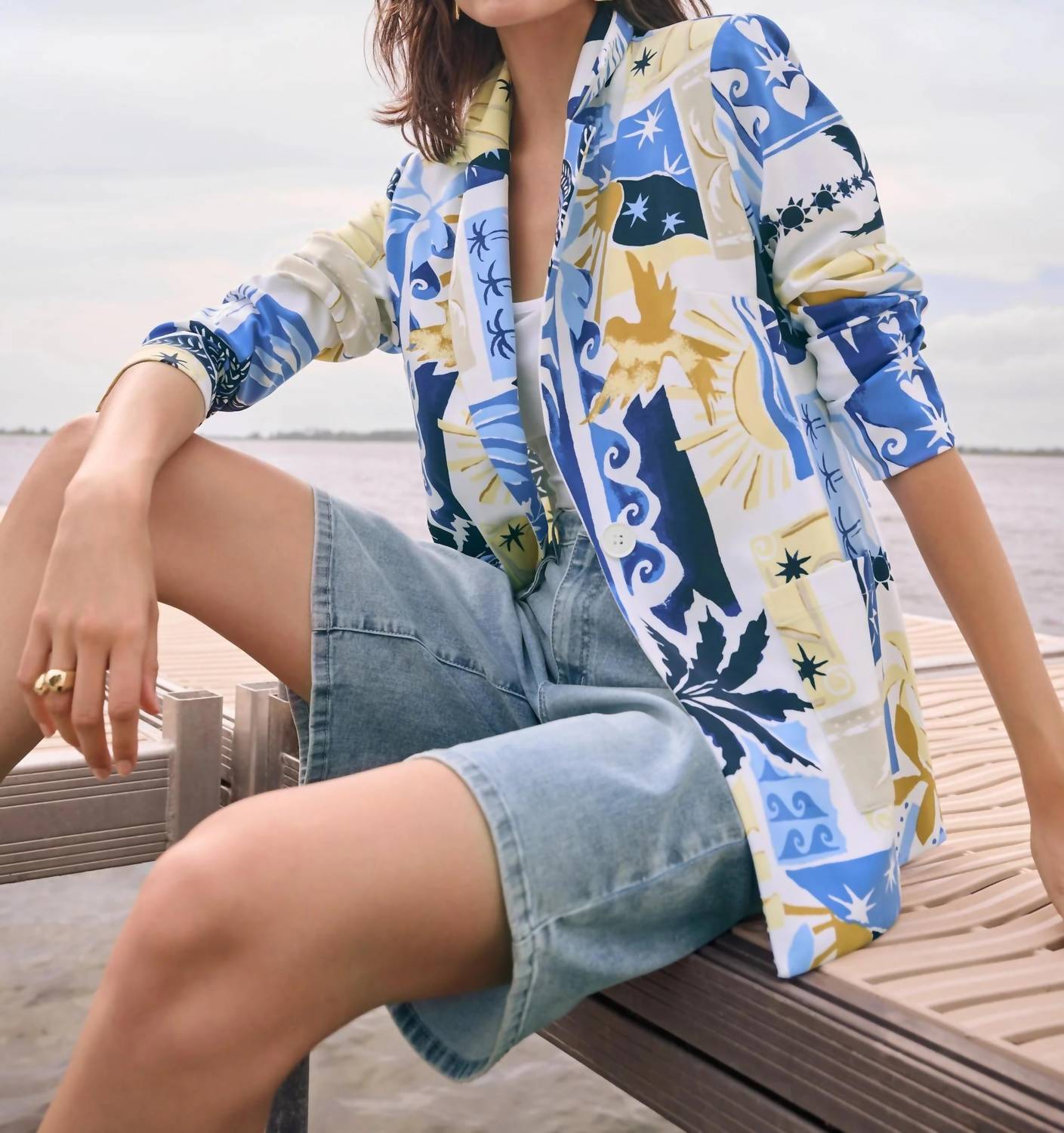 Joseph Ribkoff - Silky Knit Tropical Fitted Blazer