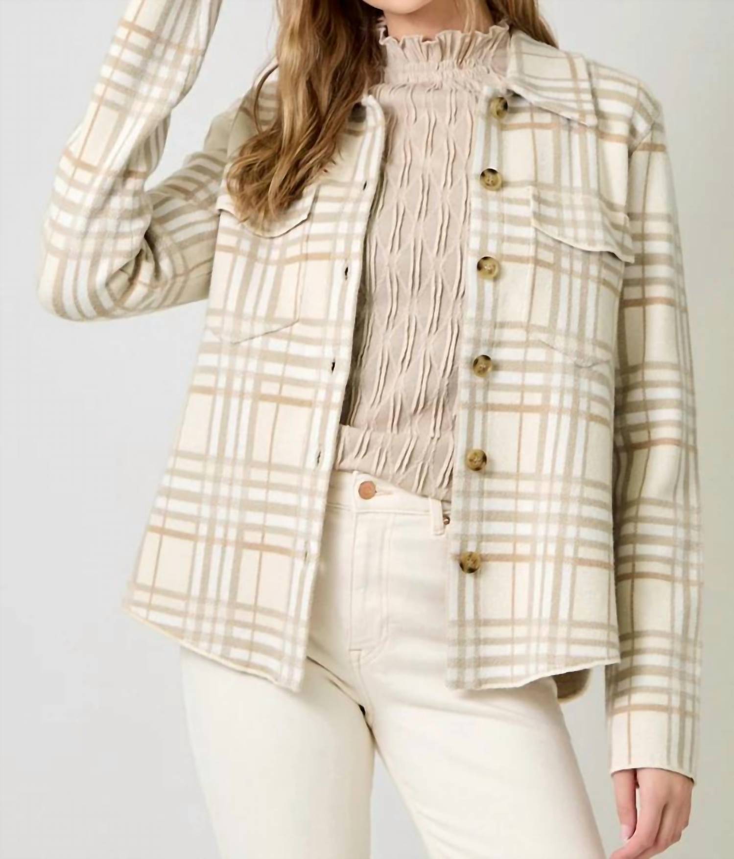 Mystree - Check Patterned Sweater Jacket