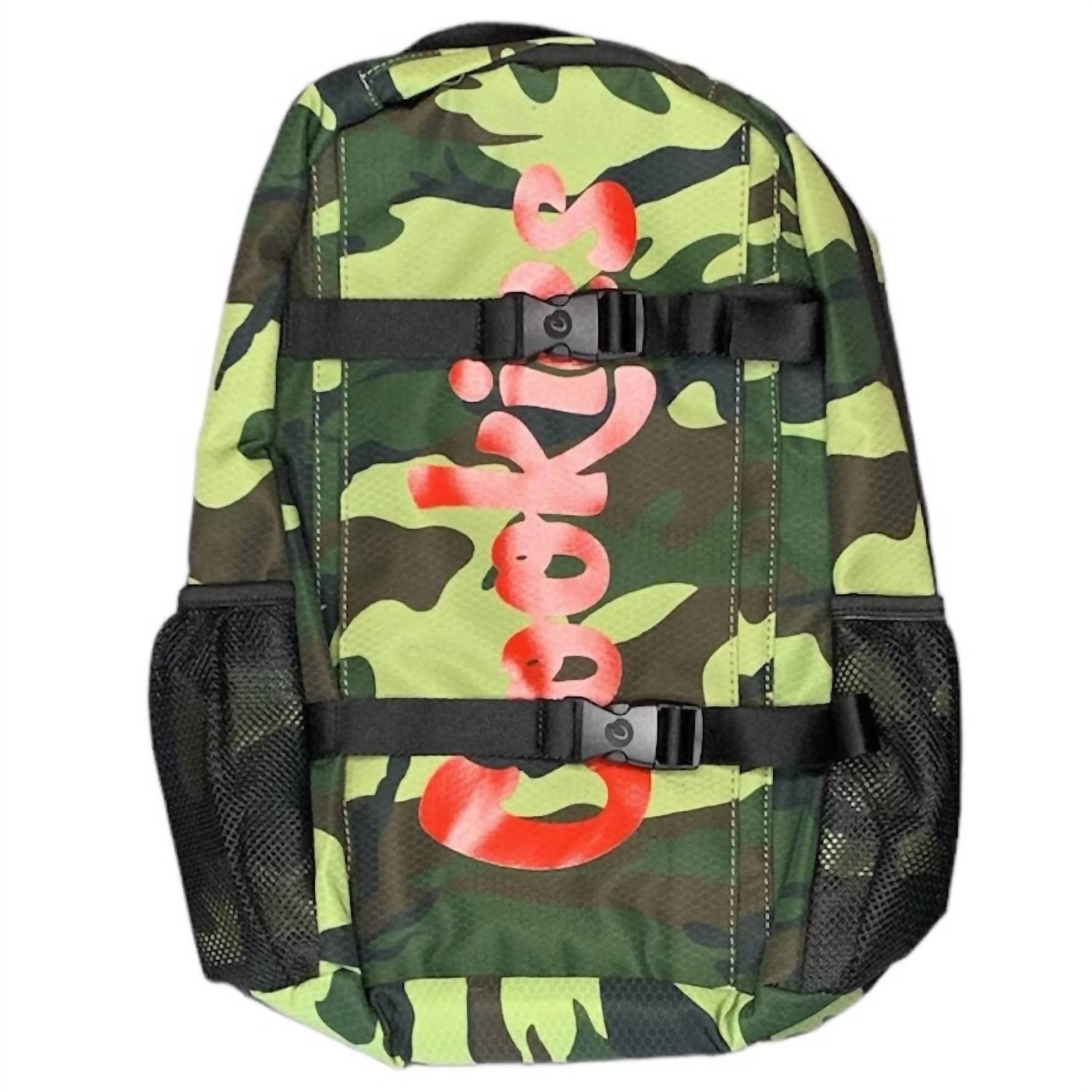 Cookies Men's Ripstop Nylon Backpack in green camo red - men's bag