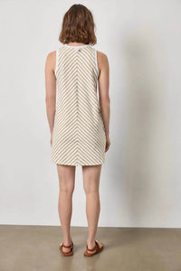 Lilla P - Burlap Stripe Center Seam Tank Dress