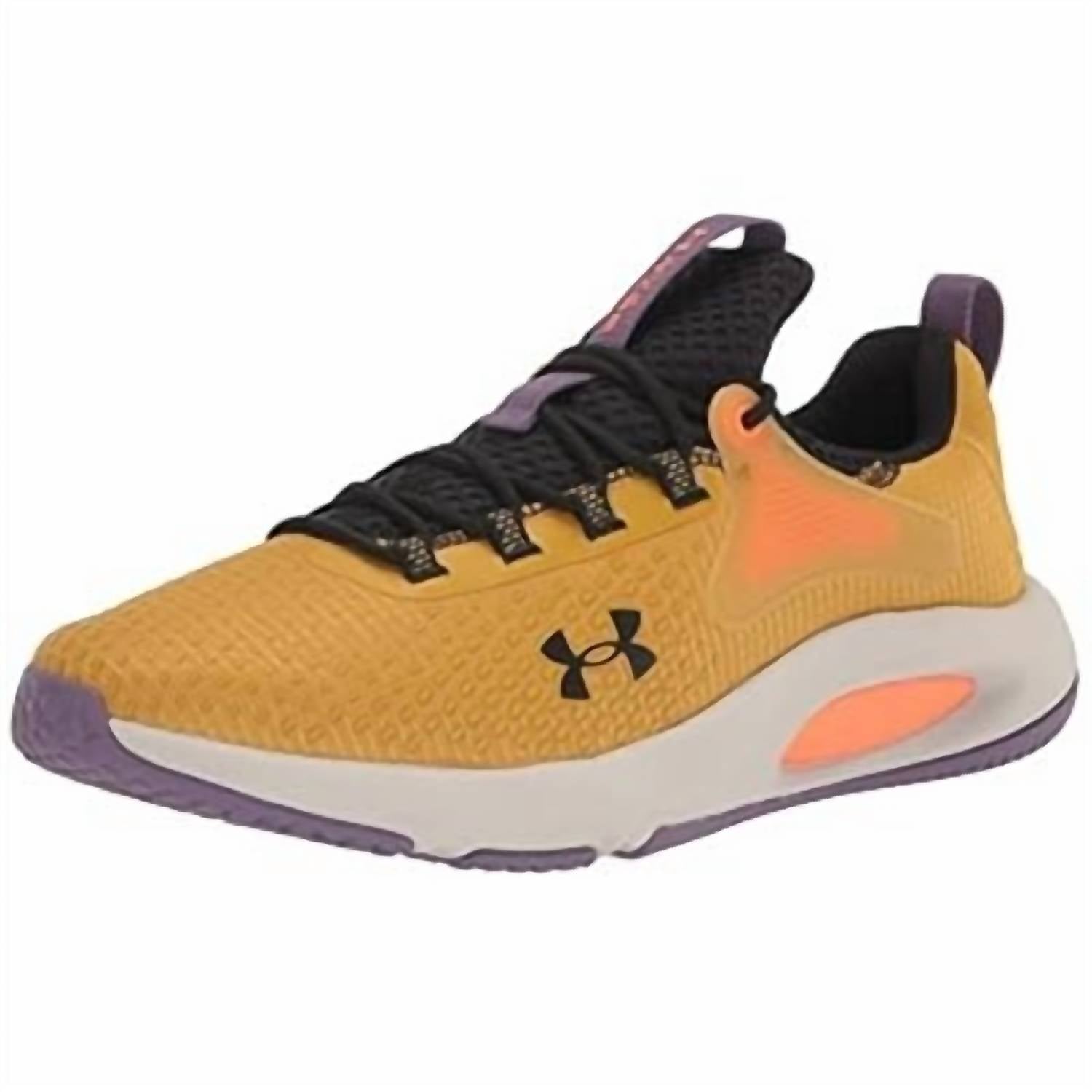 UNDER ARMOUR Men's Hovr Rise 4 Shoes in gilded yellow orange blast black - men's sneaker - detail view
