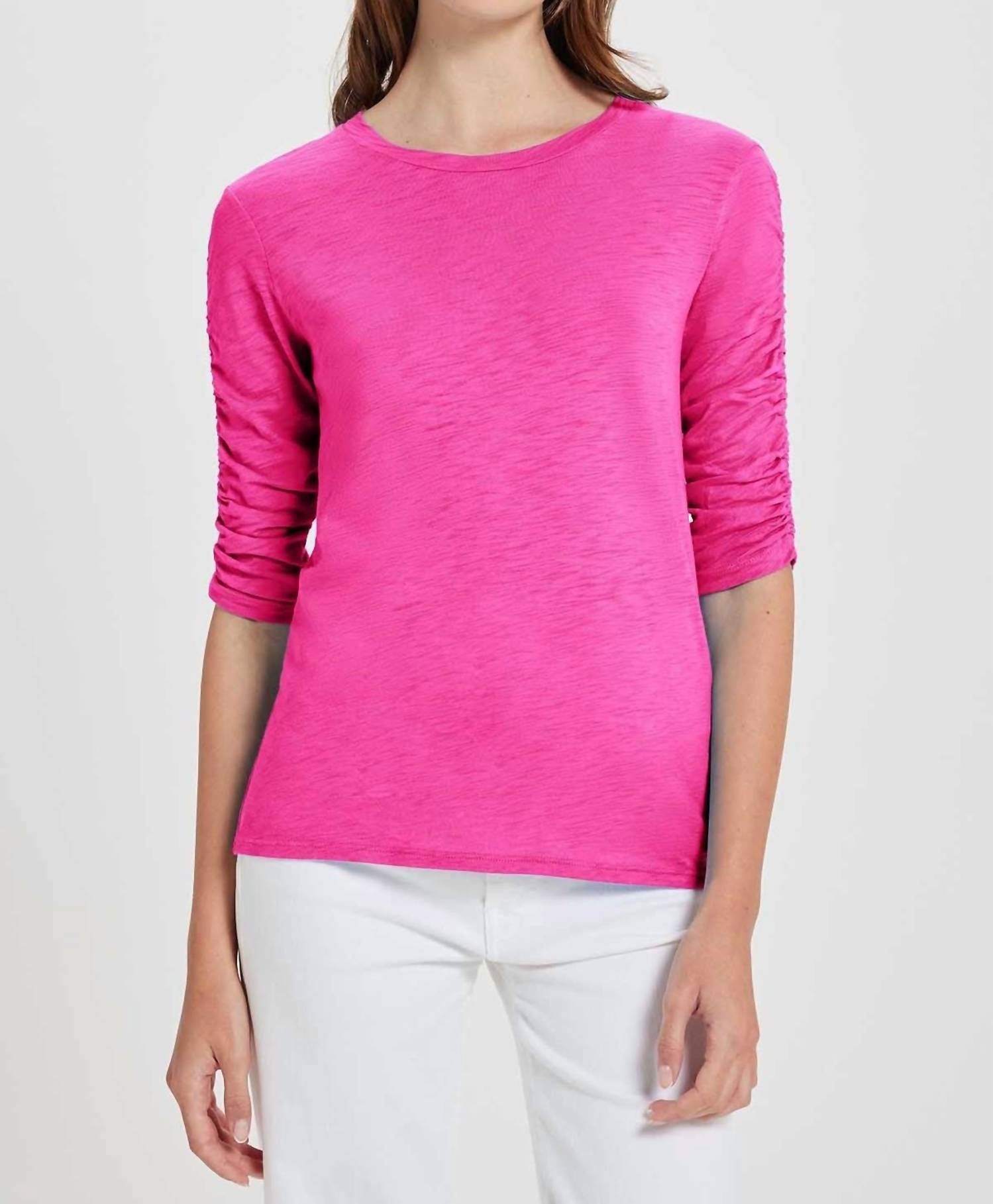 Goldie Tees - Ruched Half Sleeve Tee