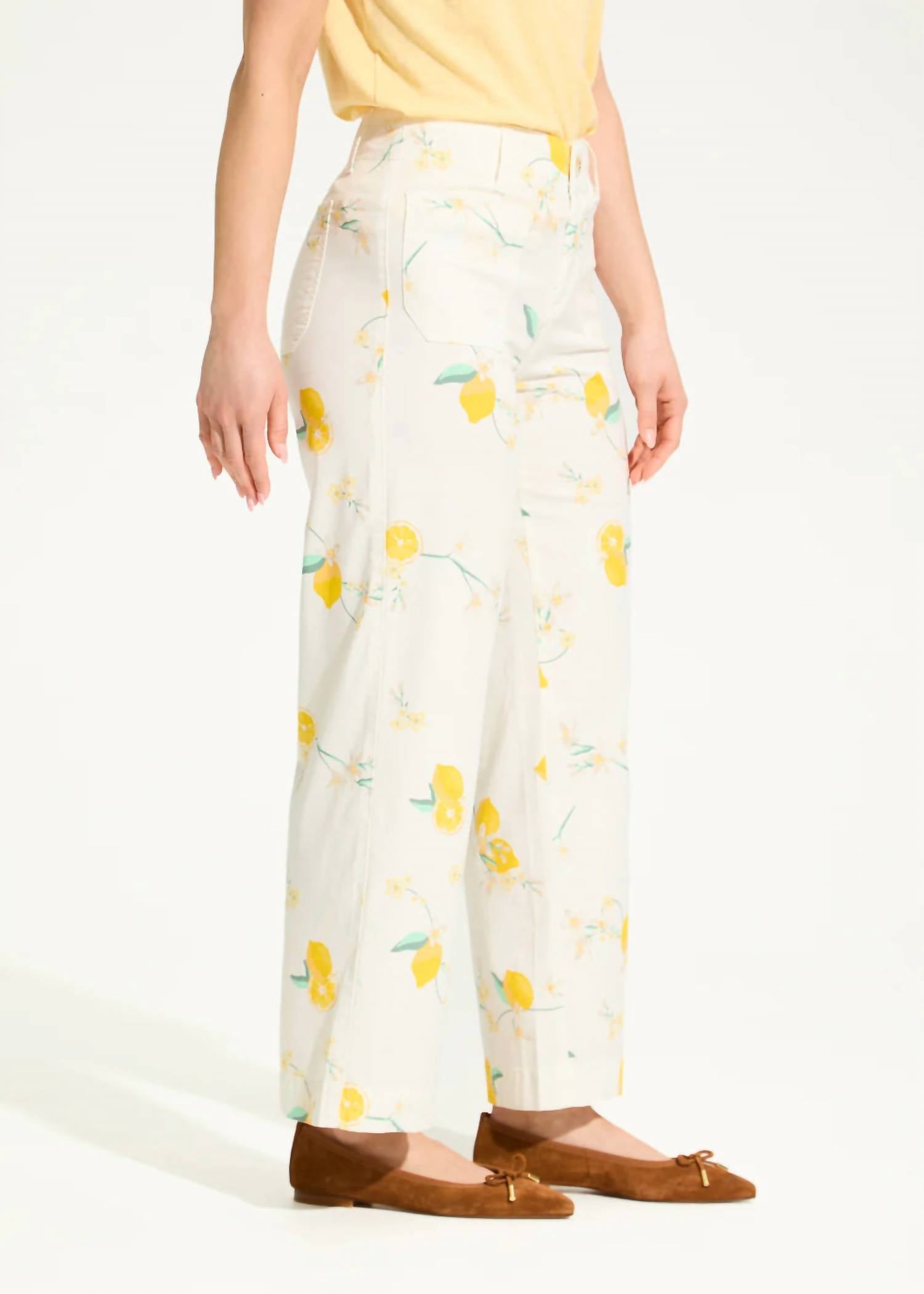 Fdj - Women's Olivia Wide Ankle Lemons Pants