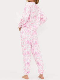 Beach Riot Georgie Sweatpant in powder pink toile - women's pants - detail view