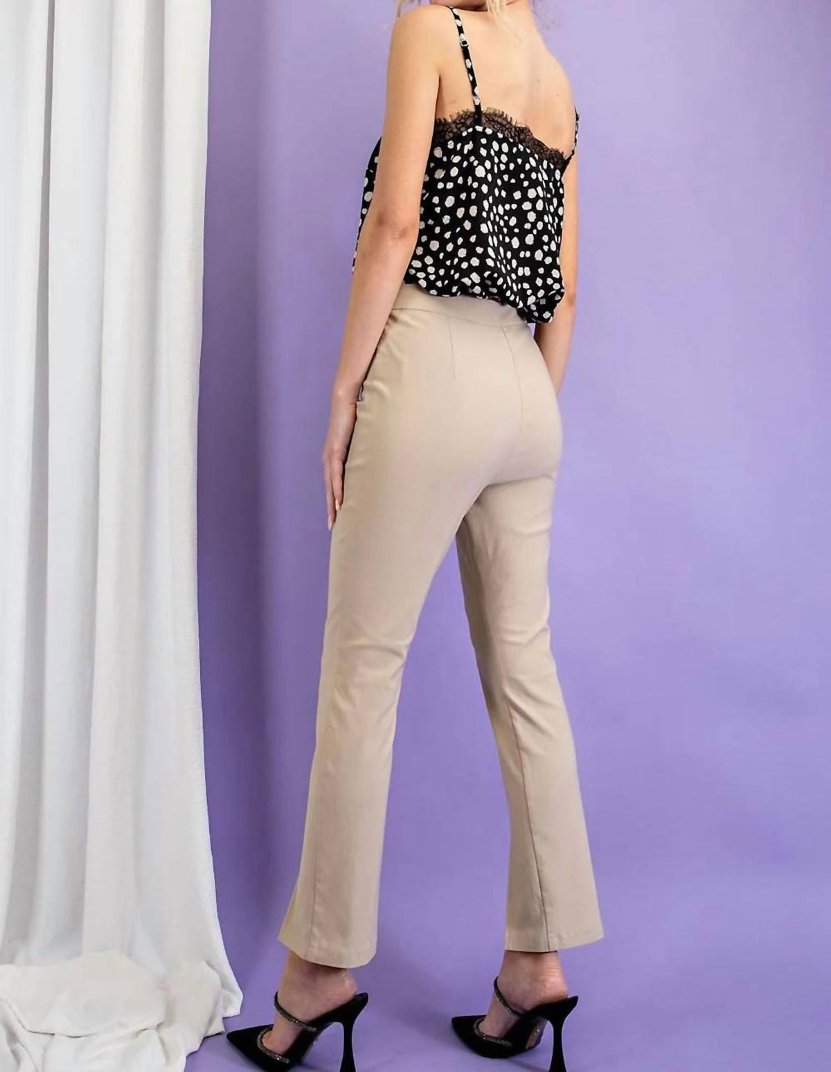 Ee:Some - Braileigh Slim Pants With Slit