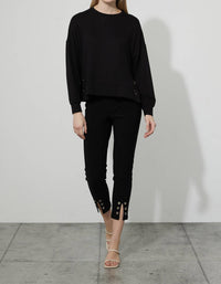 Joseph Ribkoff - Grommet Detail Crop Pant