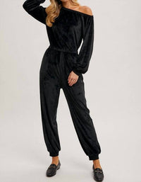 BluIvy Veda Velvet Jumpsuit in black - women's pants - view 4