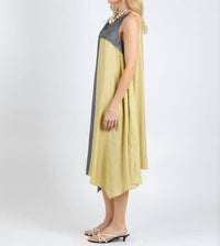 Ozai N Ku Sonia Dress in yellow - women's dress - detail view
