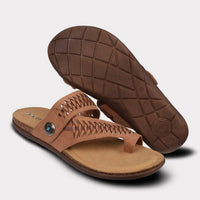 Mykos Women's Scarlett Toe Ring Sandal in brown - women's sandal - view 7