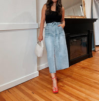 Le Lis - Heidi Midi Denim Skirt