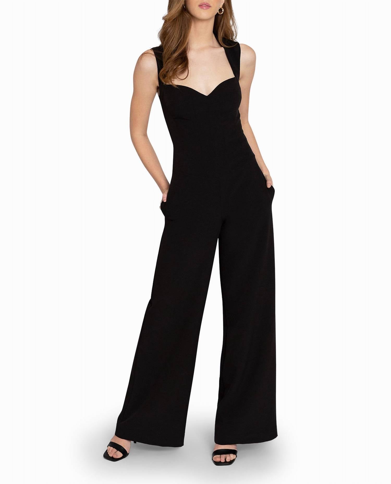 Nicole Miller - Heavy Jersey Wide Leg Jumpsuit