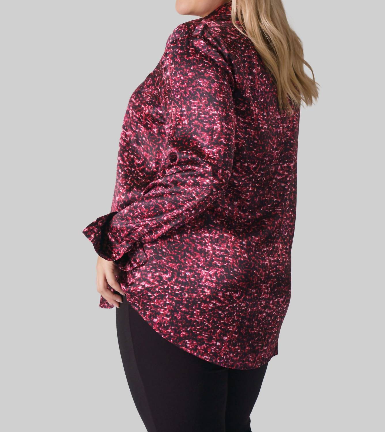 Catherine Gee - Daria French Cuff Silk Blouse - Plus Size