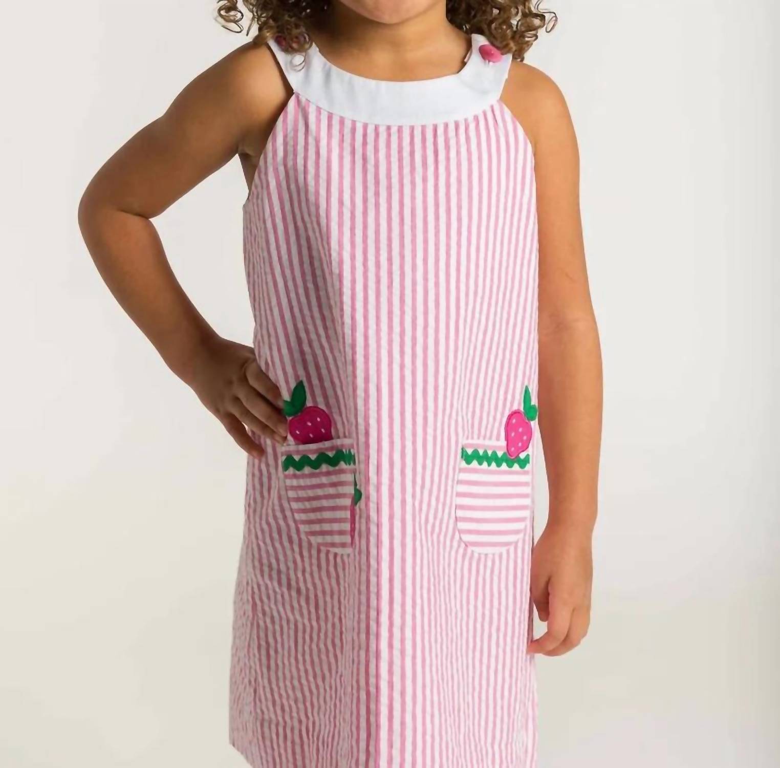 Florence Eiseman - Girls Strawberries Seersucker Dress