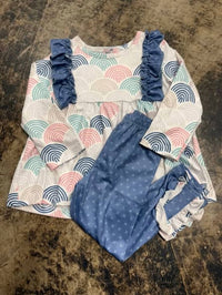 Pete + Lucy - Girls Rainbow Pant Set