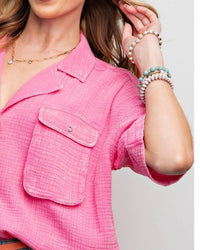 Easel - Krissy Gauze Top