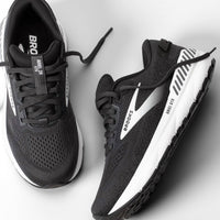 BROOKS Women's Ariel Gts 24 Shoes in 016 ebony black white - women's sneaker - alternate view