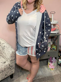 Michelle Mae - Stars and Stripes Zip Up Hoodie