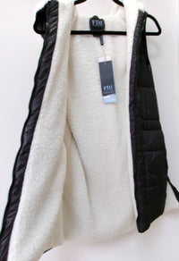 Fdj - Women's Reversible Quilted Vest With Hood