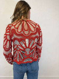Forte - Crochet Floral Design Sweater