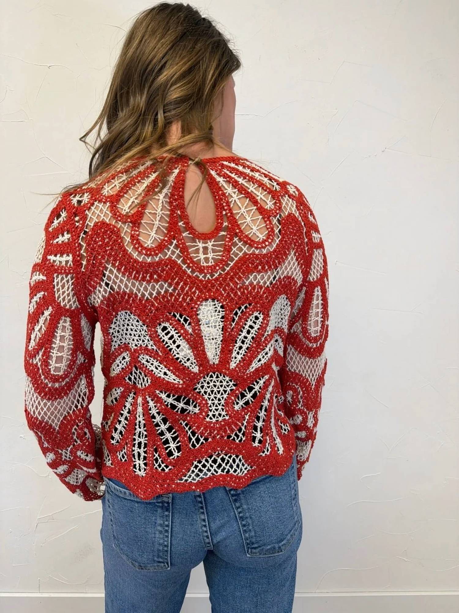 Forte - Crochet Floral Design Sweater