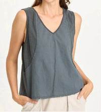 Xcvi - Mazie Linen V-neck Tank