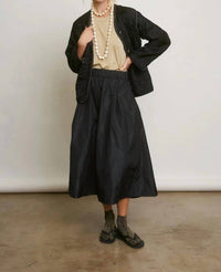 Aquarius Cocktail - Poplin Midi Skirt