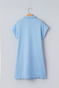 66Disco - Snap Button Polo Collar Mini Dress